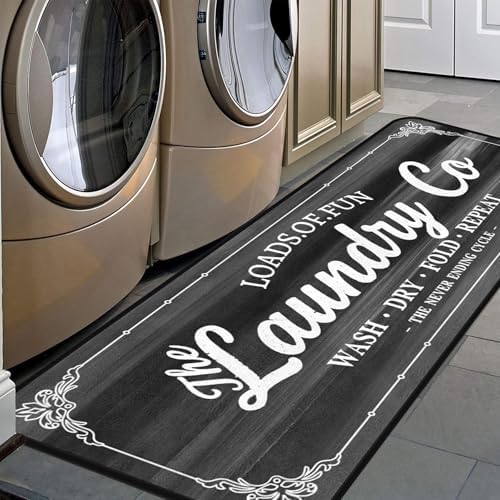 Laundry Room Long Mat Area Rug Non-Slip Floor Mat Waterproof Farmhouse Carpet by Unknown