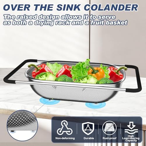 Over the Sink Colander, Expandable Strainers and Colanders - Image 2