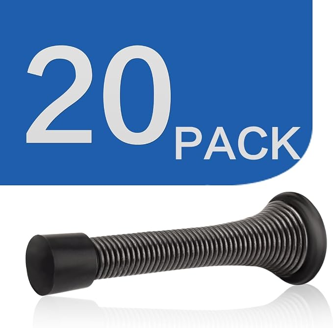 HOMOTEK 20 Pack Oil Rubbed Bronze Spring Door Stops, 3-1/8” Heavy Duty Door Stop - Image 7