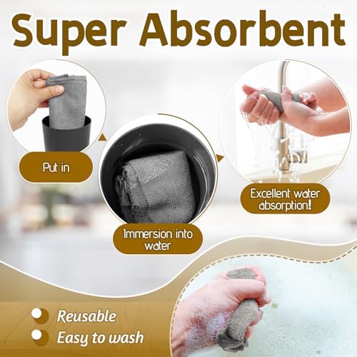 OJYUDD 75 Pack Microfiber Cleaning Cloth Roll, Reusable Tear Away Towels - Image 4