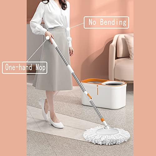 61" Spin Mop and Bucket Set, Wringer System - Image 3
