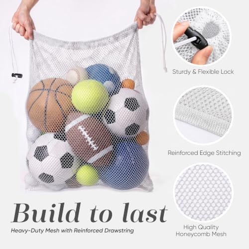 Mesh Equipment Bag, Adjustable, Cord Closure - Image 3