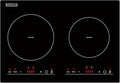 Empava Electric Stove Induction Cooktop Horizontal with 2 Burners in Black Vitro Ceramic Smooth Surface Glass 120V, 12 Inch