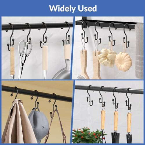 Goowin Shower Curtain Hooks, Anti-Drop Metal Shower Curtain Rings Hooks - Image 7