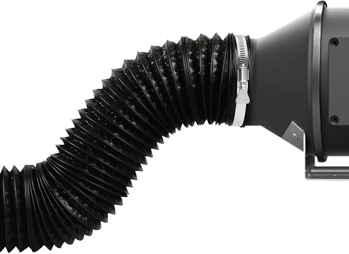 4-Inch Dryer Vent Hose 26FT, Flexible Aluminum Duct with 2 Clamps, Heavy-Duty Four Layer Protection for HVAC Ventilation and Exhaust Black