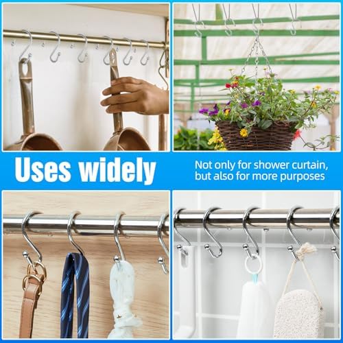 Shower Curtain Hooks, Metal Shower Hooks - Image 6