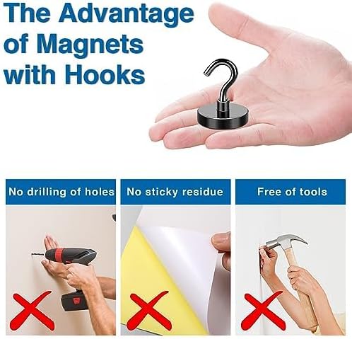 LOVIMAG Magnetic Hooks for Cruise Essentials 2026 Cabins Door 25 Pack-85LBS - Image 7