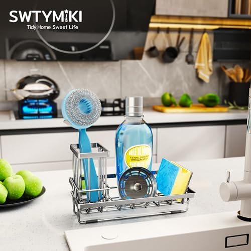 SWTYMIKI Kitchen Sink Caddy Sponge Holder, Kitchen Sink Organzier and Storage - Image 7