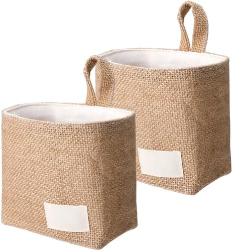 2PCS Small Wall Basket, Woven Wall Hanging Basket by Unknown