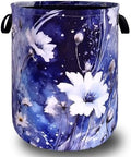 Blue Daisy Floral Laundry Basket Oxford Cloth Foldable Hamper 18.9x16.5 In by Unknown