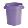 PRO&Family Commercial Round Trash Can, Ingredient Bin, Heavy-Duty Plastic, Anti-Static, Kitchen, Office, Outdoor Use (Purple, 20 Gallon)
