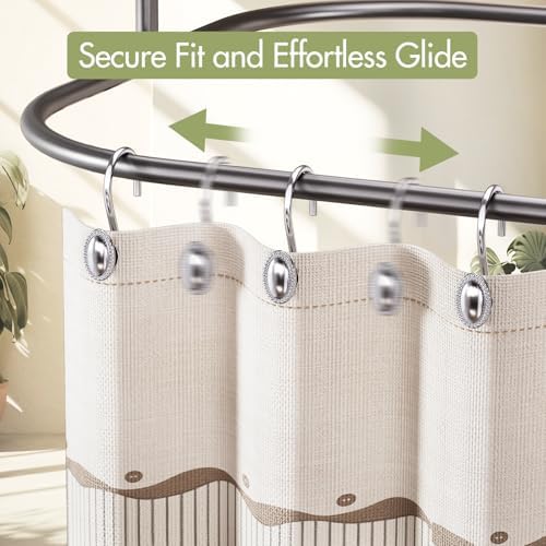 AmazerBath Chrome Shower Curtain Hooks, Decorative Modern Shower Curtain Hangers - Image 6