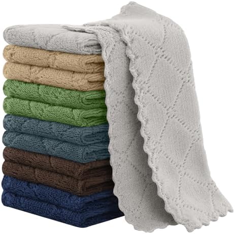 Homaxy Super Soft 12 Pack Coral Velvet Dish Cloths by Homaxy