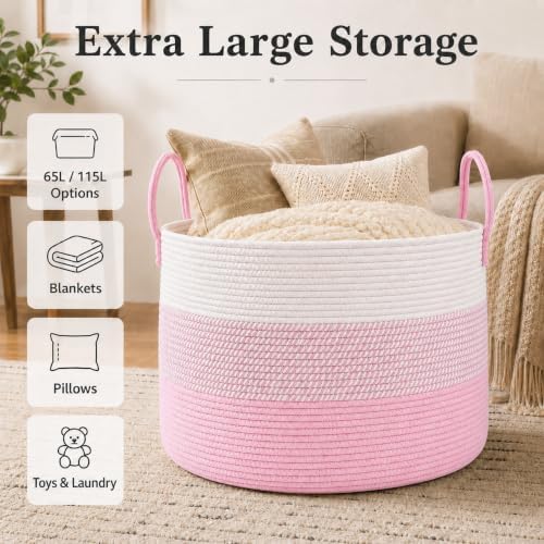 JMvicyroam 115L Extra Large Blanket Basket - Image 2