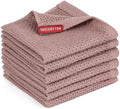 Kitchen Towels 6-Pack Kitchen Dish Cloths, 100% Cotton, 12x12 In by BOOMIBOO