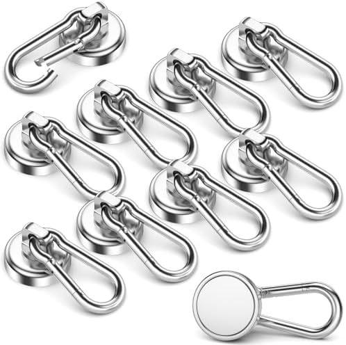 FINDMAG 10 Pack Magnetic Hooks for Cruise Cabins, Magnet Hooks, 70 LBS by FINDMAG