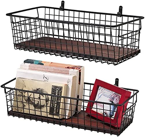 SheeChung [Extra Large Wall Storage Basket, Metal Hanging Basket by SheeChung