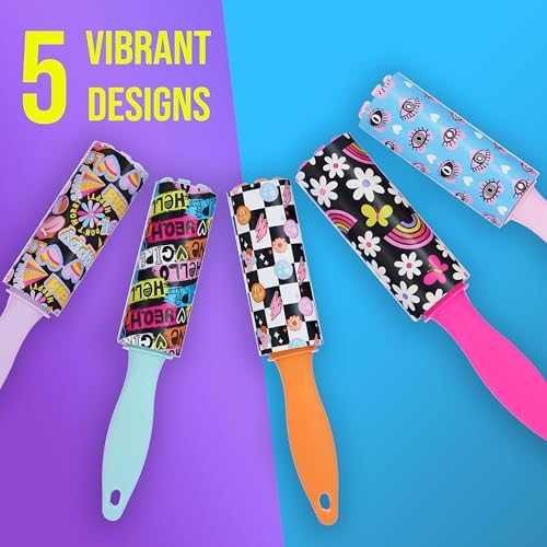 5pc Pop Art Mini Lint Roller Value Pack - Image 4
