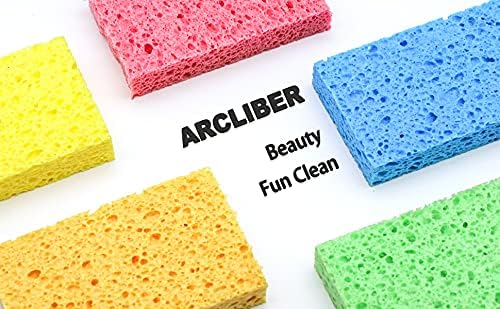 ARCLIBER 12 Pack Cellulose Scrub Sponges Non-Scratch Heavy Duty Kitchen | - Image 2