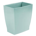 iDesign Small Plastic Bathroom Trash Can, Slim Rectangle Soft Aqua Blue | by iDesign