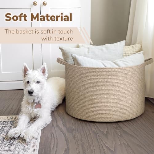 INDRESSME XXXLarge Woven Wicker Blanket Basket Living Room - Image 6