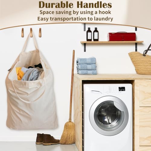Cotton Canvas Laundry Bag 30"Wx 35"H, Thick Laundry Bag, 1 Pack - Image 6