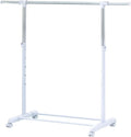 Adjustable Rolling Garment Rack 84-121cm Wide, Chrome White by Unknown