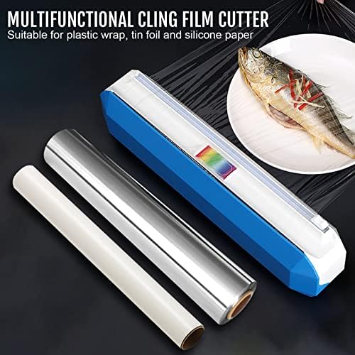 Plastic Wrap Dispenser with Cutter, Reusable Cling Film Dispenser, Cling Wrap - Image 3