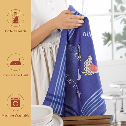Maison d' Hermine Kitchen Towels Set of 2 Reusable 100% Cotton 27.50" x 20" - Image 5