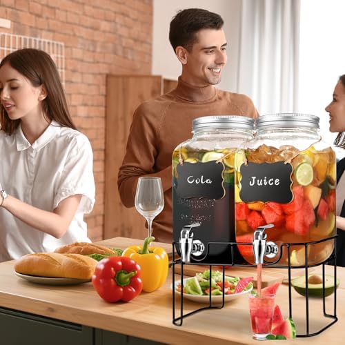 2 Gallon Glass Drink Dispensers - Image 5