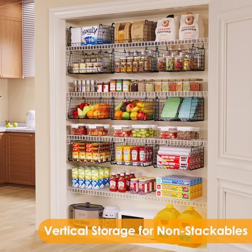 3-Pack Hanging Laundry Room Organizaton：Foldable Laundry Basket Wire Basket - Image 3