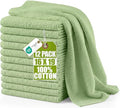 Utopia Towels Ribbed Cotton Kitchen Bar Mops, 12 Pack, 16x19 in, Sage Green by Unknown