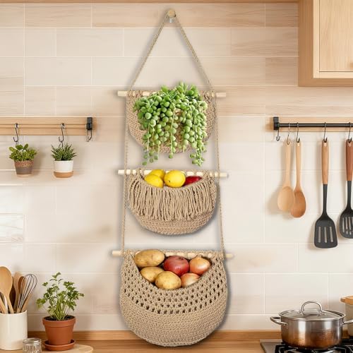 Halidali 3 Tier Hanging Fruit Baskets - Image 4