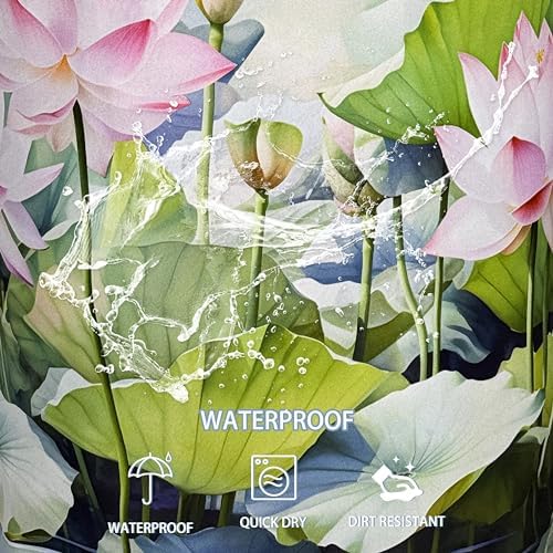 Lotus Laundry Basket Beautiful Flowers Foldable Waterproof Oxford Cloth - Image 4