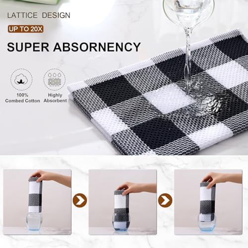 Mordimy Cotton Waffle Kitchen Towels, 4 Pack - Image 3