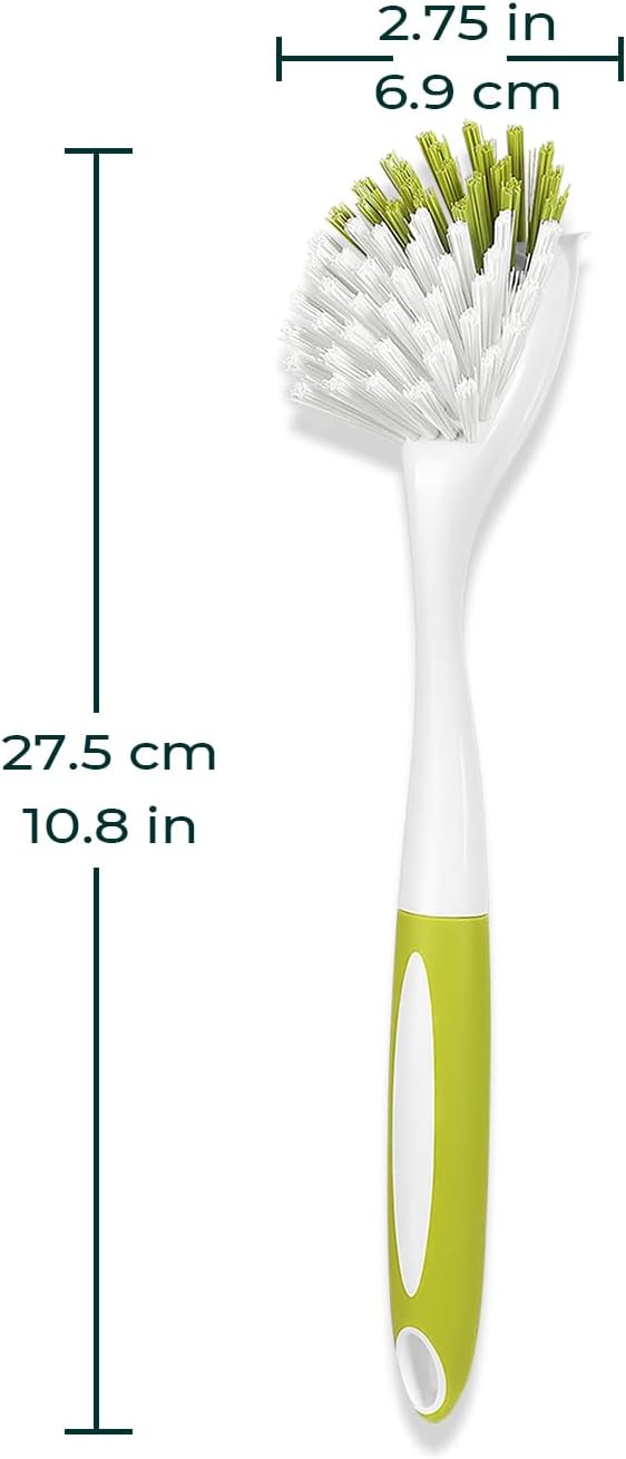 Dish Brush with Long Handle for Kitchen Sink Pot Pan Cleaning, 2 Pack | Plastic - Image 6