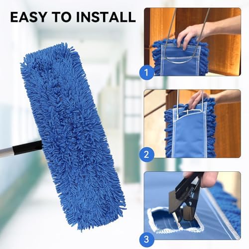 Commercial 24 Inch Dust Mop Head: Replacement Sweeper and Janitorial Industrial - Image 3