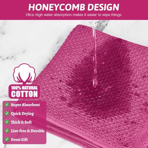Nialnant 6 Pack Kitchen Towels, 100% Cotton, 12x12 Inches - Image 4