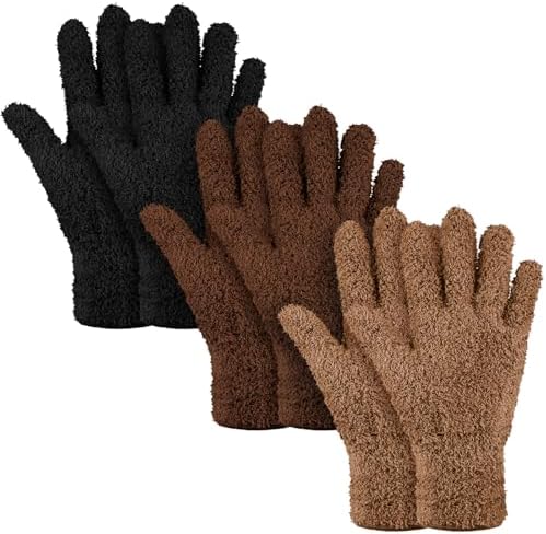 Patelai 3 Pairs Microfiber Dusting Gloves by Patelai