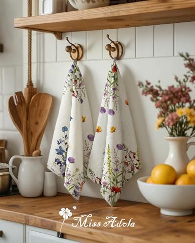 Miss Adola Flour Sack Kitchen Towels Set of 2, Wildflower - Image 3