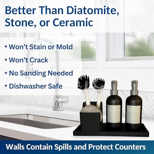 Spacewiser Silicone Countertop & Vanity Tray – 11.7” Bathroom Counter Tray - Image 5