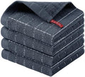 Homaxy 100% Cotton Terry Kitchen Dish Cloths, 4 Pack, Dark Grey by Homaxy