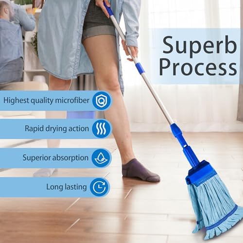 2 Pack - Large Commerical Microfiber Tube Mop 400GSM - Heavy Duty Industrial - Image 5