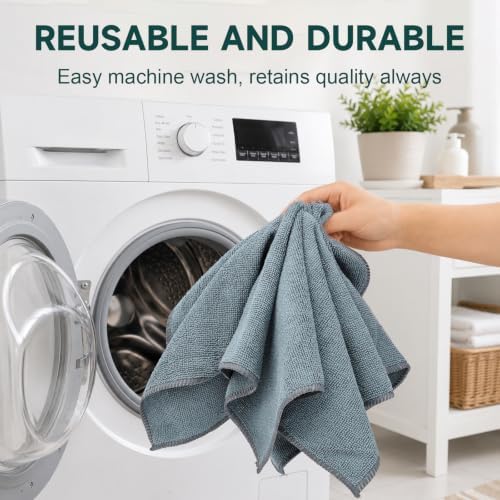 TEAWOO Grey Washcloths 15 Pack, Highly Absorbent & Quick Drying - Image 6