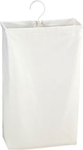 Household Essentials 148 Hanging Cotton Canvas Laundry Hamper Bag | White by HouseholdEssentials