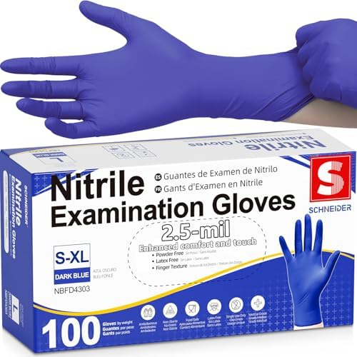 Schneider Medical Nitrile Exam Gloves, Powder & Latex Free by Schneider