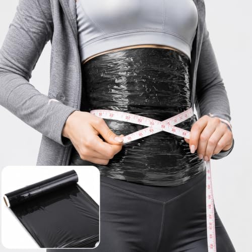 1 Rolls 60 Meters Black Osmotic Plastic Body Wrap, Workout Sweat Enhancer Belly - Image 7