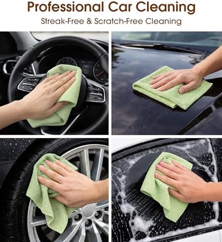 Microfiber Cleaning Cloth Roll, 100 Pack 12 x 12 Inch Tear Away Reusable Paper - Image 2