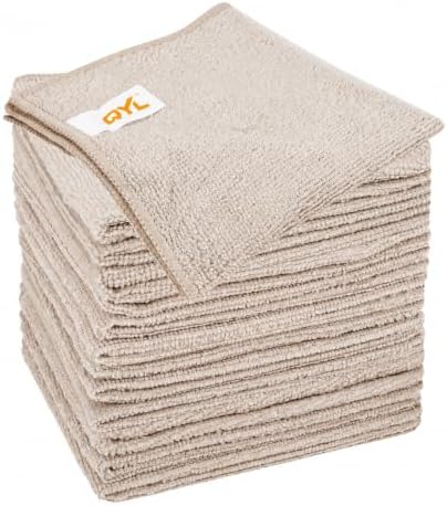 QYL Microfiber Cleaning Cloth, 12 Pack Cleaning Rags, Cleaning Towels by QYL