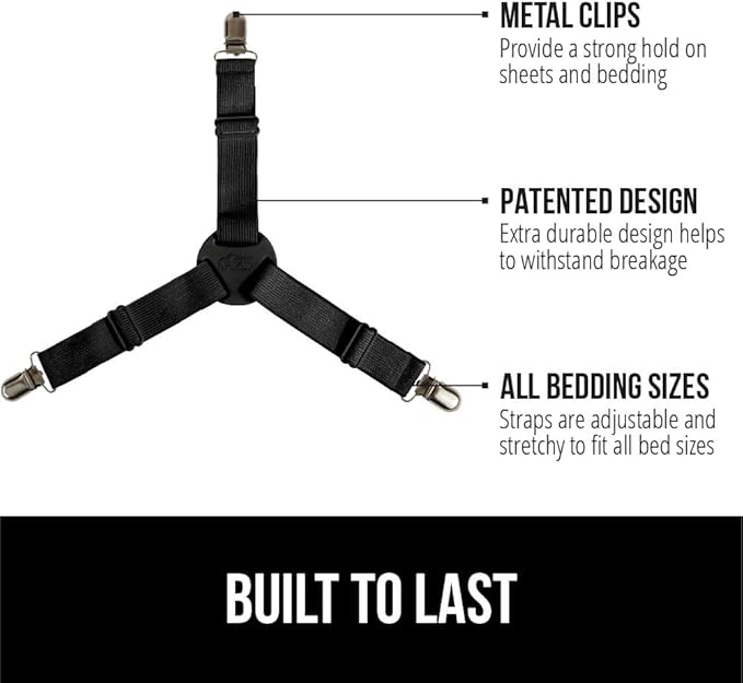GORILLA GRIP Patented Bed Sheet Holders, Adjustable Elastic Fasteners - Image 3